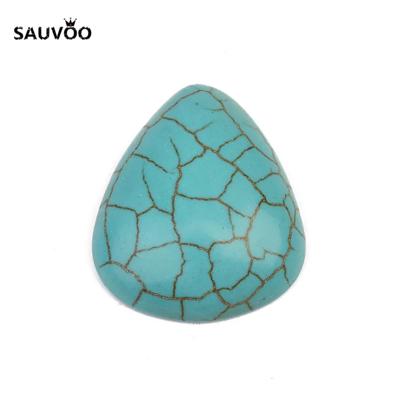 10pcs Irregular Blue Flat Back Oval Waterdrop Geothic Cabochon Stone Beads 15*19mm for Pendant Necklace Jewelry Making Materials