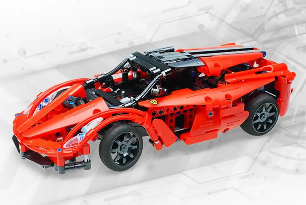 LeadingStar дистанционное управление электрический спортивный автомобиль игрушка DIY сборки строительные блоки RC автомобиль дети игрушки подарки для мальчиков