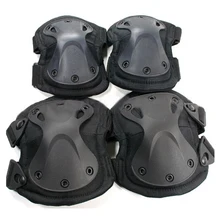 New Tactical Paintball Protection Knee Pads Elbow Pads 4pcs/set SWAT X-style Protection Adjustable Military Knee Elbow Pads