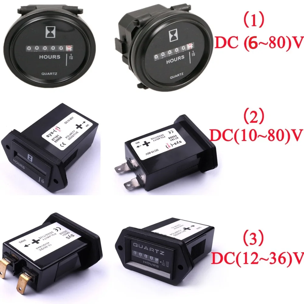 

1Pc DC 8~80V Hour Meter Car Engine Mechanical Round Hour Meter Counter Timer/Digit Hour Meter Gauge For Car Motor ATV HOT SALE