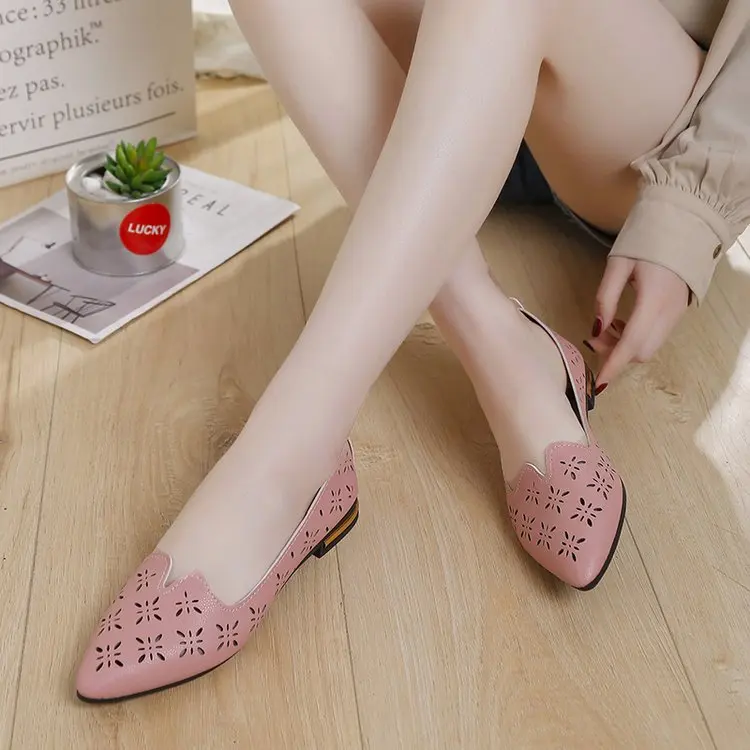 

Brand Ksyoocur 2018 New Ladies Flat Shoes Casual Women Shoes Comfortable Pointed Toe Flat Shoes Spring/autumn Women Shoes 18-024