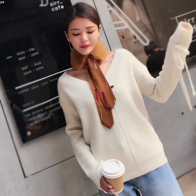 

JKP 2018 women Winter Warm Animal fake fur collar Scarves fashion ladies fake rabbit Leather scarf Scarves