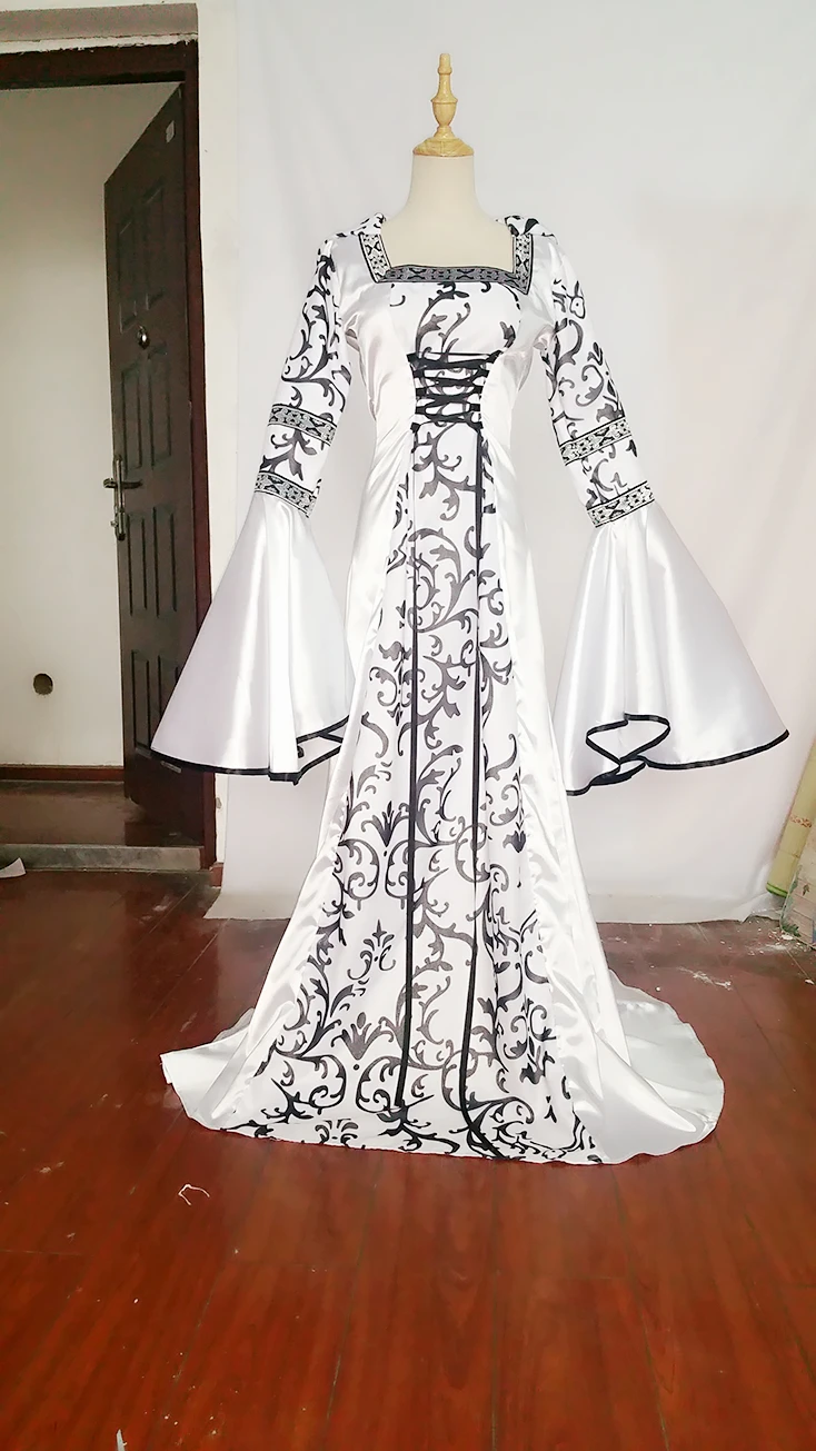 

New Medieval Victorian Renaissance Gothic Fancy Dress Vampire Cosplay Costume Carnival/Halloween Costumes for Women Custom