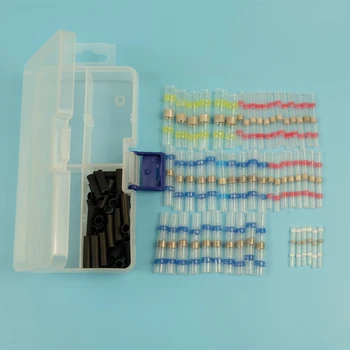 

100Pcs/set Connecting terminal Assorted Solder Sleeve Heat Shrink Splice Butt Wire Waterproof solder ring