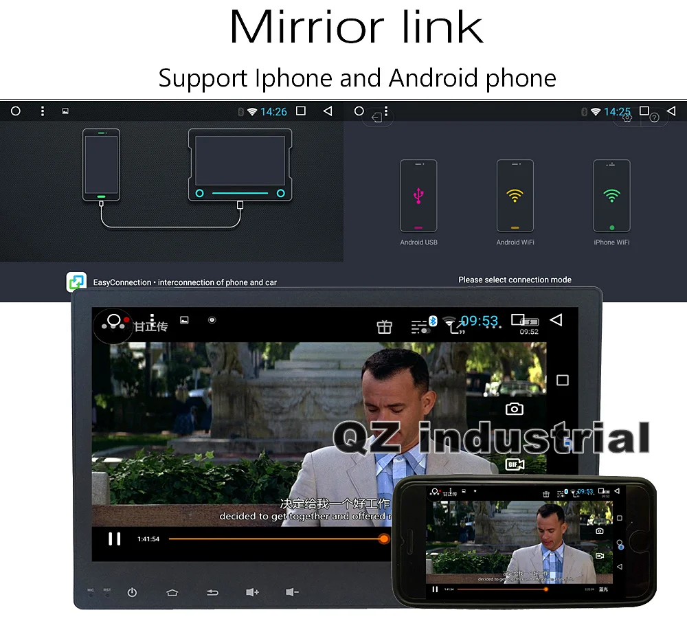 Perfect QZ industrial HD 8inch Android 8.1 T3 for Toyota Hilux Car DVD player with 3G 4G WIFI GPS Radio BT Navigation SWC Stereo RDS Map 9