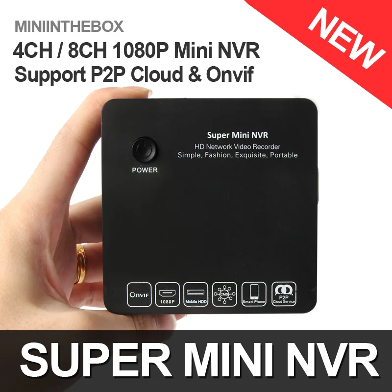 Super Mini NVR 4Ch 8Ch CCTV IP Camera Network Video Recorder Surveillance 4/8 Channel NVR 1080P/960P/720P Cloud P2P ONVIF E-SATA