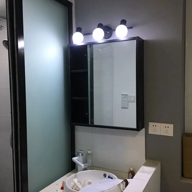Настенный светодиодный светильник для ванной, черный, белый, для дома, регулируемый зеркальный светильник, светильник для отеля, туалетный светильник, s шкаф, традиционные настенные лампы для туалета, светильник