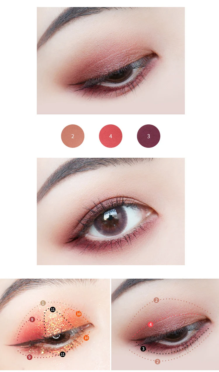 Special design pearl 11 Colors Matte Eyeshadow Palette Glitter Metallic Makeup Natural Brilliant Beauty Eye Shadow Kit