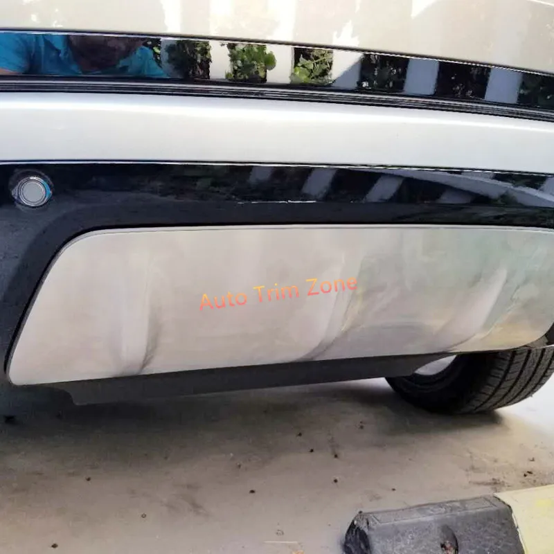 

Stainless Steel Matt 1 PCS Exterior Rear Bottom Bumper Frame Cover Trim For Land Rover Range Rover Velar 2017 2018