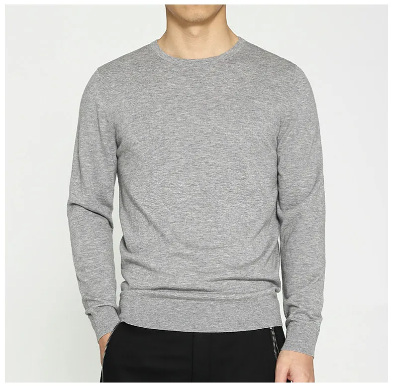 7Colors Sweater Pullovers Men 100% Merino Wool Sweater Jumpers Man Winter Warm Mercerizing Fleece Male knitwear Autumn Plus Size08