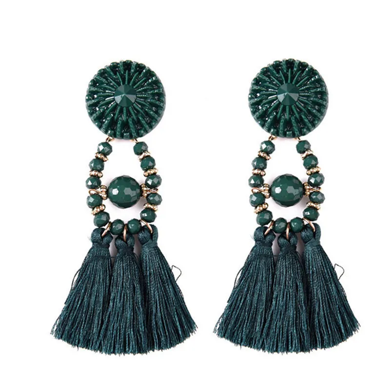 2018 Brincos Женский Бренд Boho висячие серьги с бахромой винтажный этнический