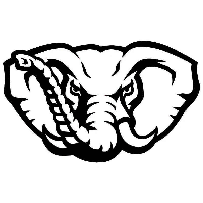 Elephant Oval car window bumper sticker decal 5/" x 3/"