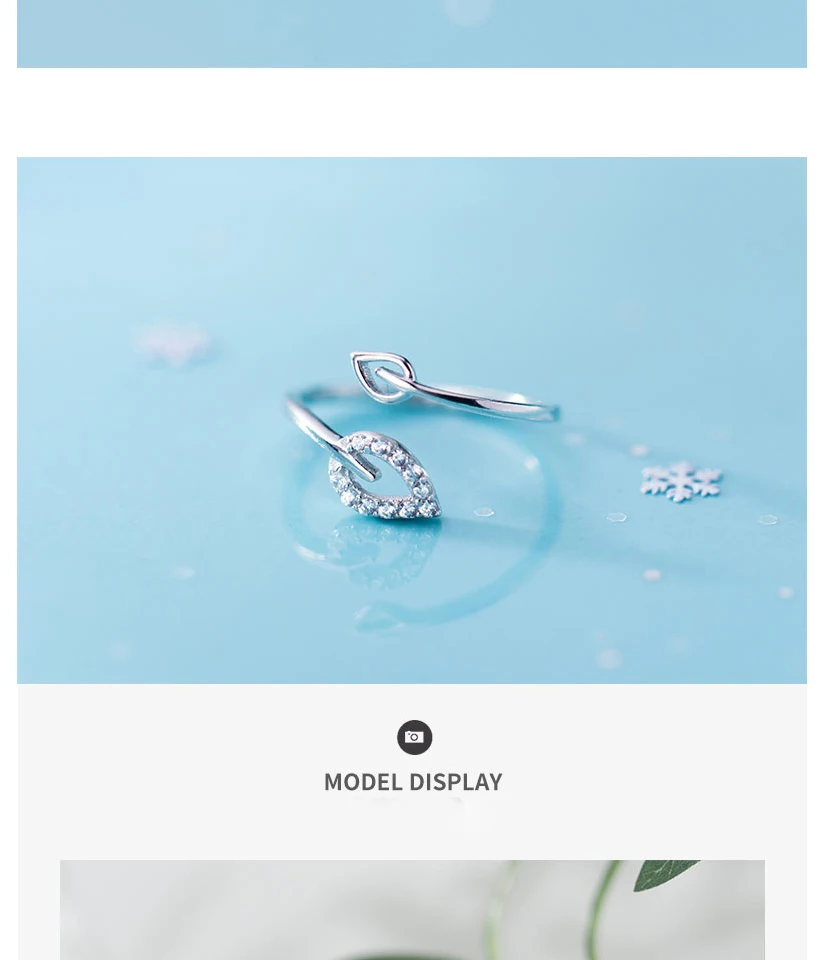 2019 100% 925 Sterling Silver Fashion Jewelry Double Hollow Leaf Round Cubic Zirconia Ring Sizable Girls Kids Xmas Gift Bijoux (7)
