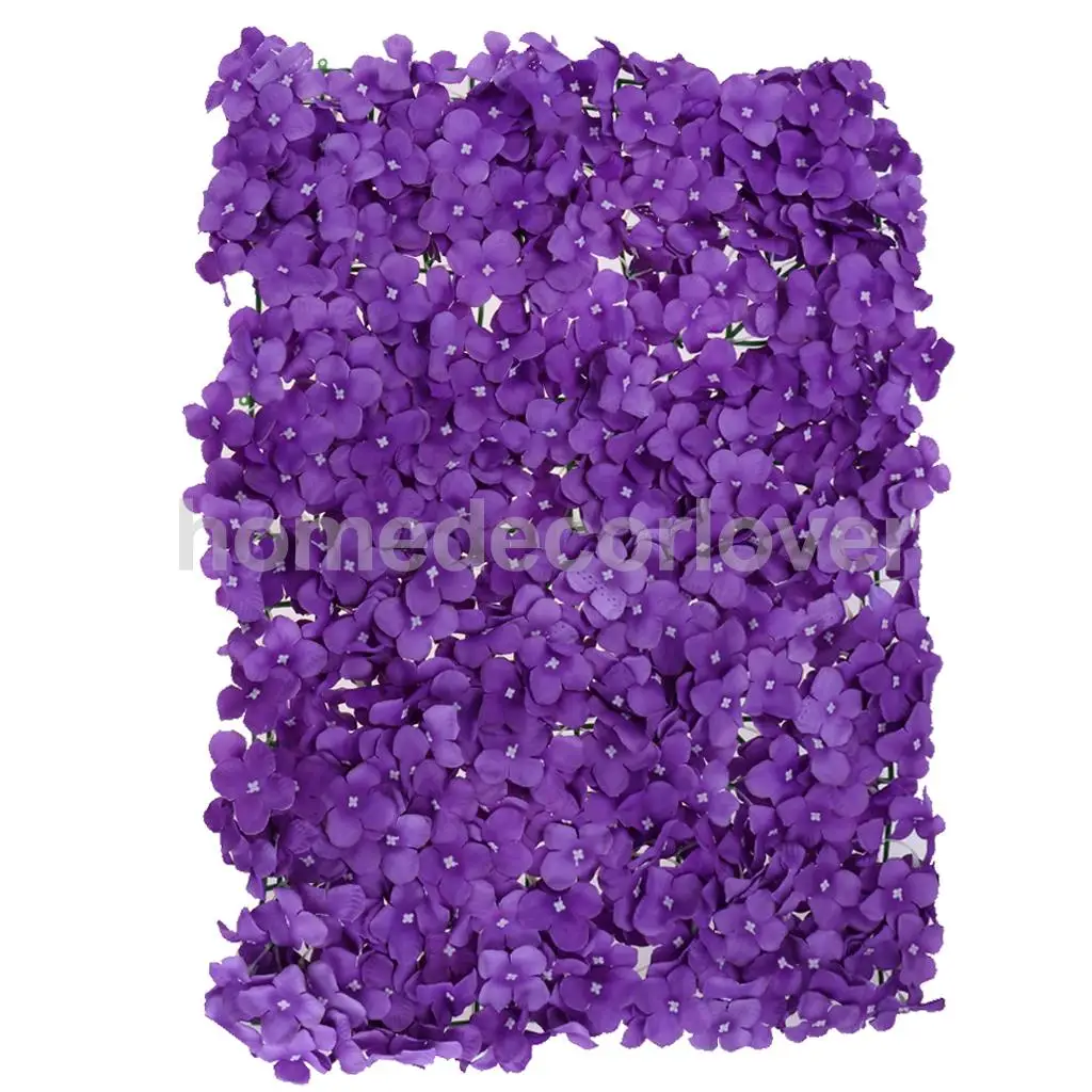 Upscale Artificial Flower Wall Panel Hydrangea Floral Carpet for Wedding Home Garden Shop Store Decoration