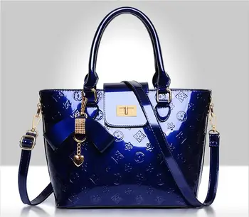 

2019 Luxury Portable Handbag Fashion Simple Crossbody Bag hot style shoulder bag lady patent leather handbag purse
