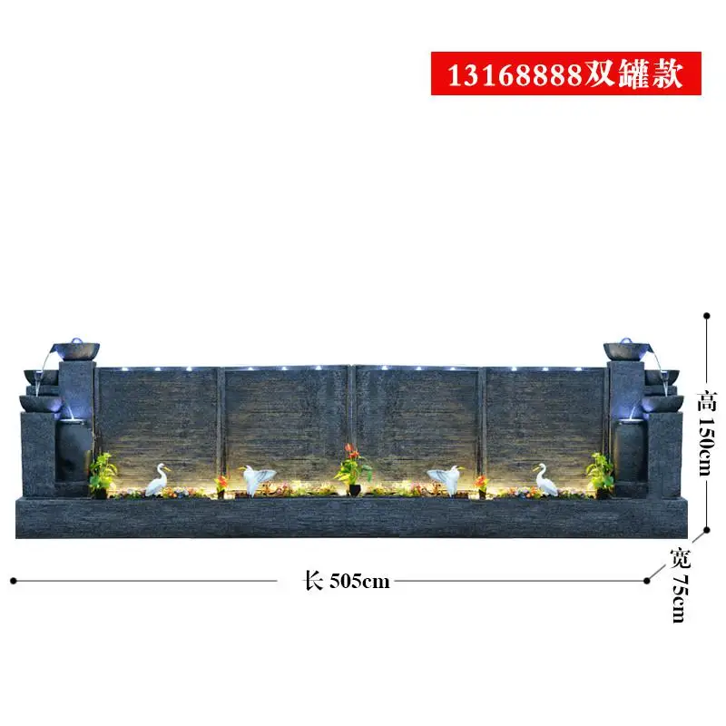 Фонтан Водяной занавес настенный домашний сад украшение Европейский отель сад вилла украшение большое украшение - Цвет: 13168888