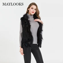 2018 Solid Real Fur Coat New Rabbit Fur Arrival Women s Natural Real Vest Coat jacket