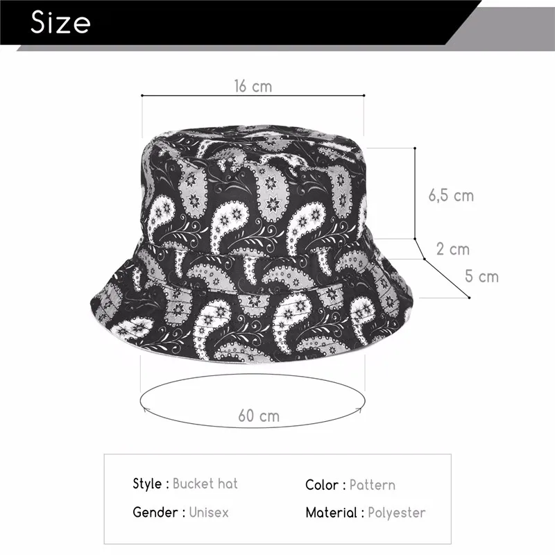 bandana print bucket hat