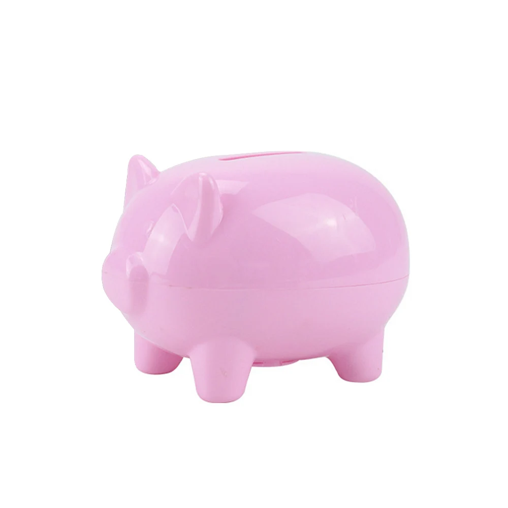 Модный необычный, прозрачный пластиковый ящик для экономии денег, чехол для монет, копилка, мультяшная свинья в форме для каждого подарка - Цвет: b
