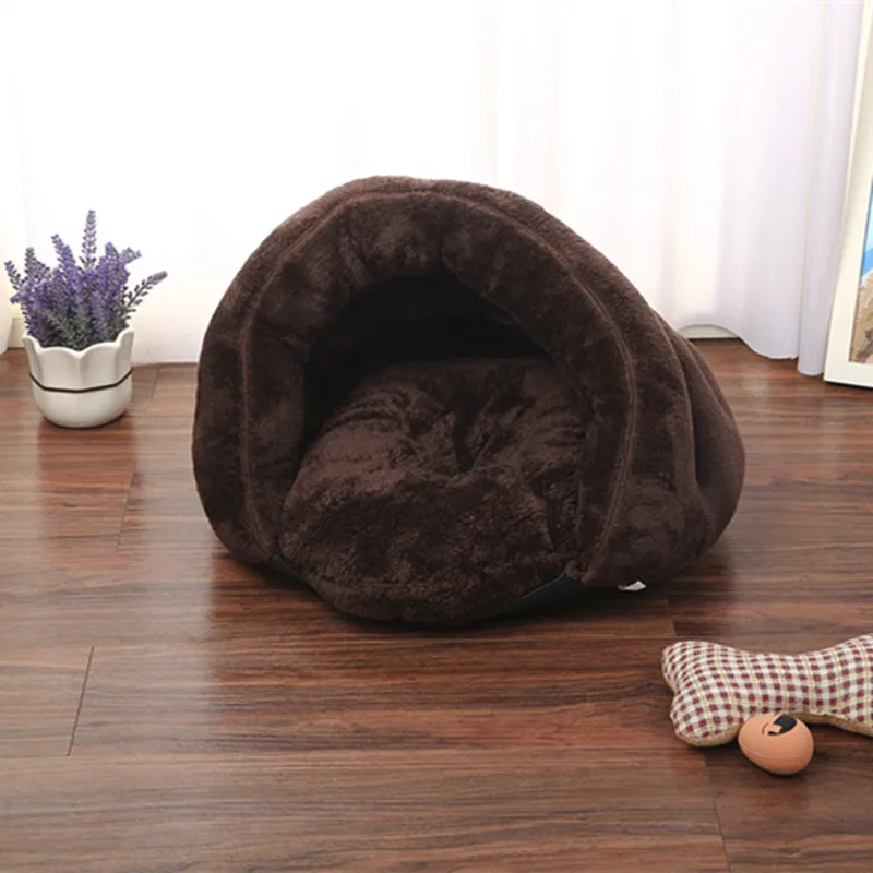 

2 IN 1 Cat Bed Foldable Soft Warm Winter Cat Dog Bed House Animal Puppy Cave Sleeping Mat Pad Nest Kennel Pet Supplies ATY-010