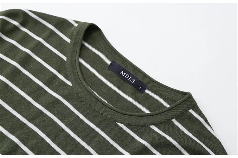 Autumn Sweater T Shirt Men Striped O Neck Male Sweater Pullovers Hight Quality Thin Knitted Tshirt 2018 Spring Winter Brand Muls-9