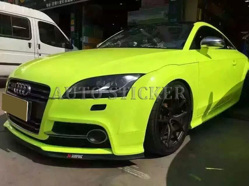 Fluorescent yellow ultra glossy vinyl car vinyl wraps 22