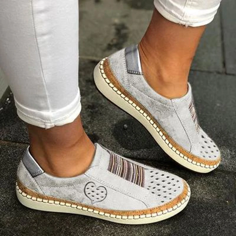 

LASPERAL White Women Shoes Flats Casual Shoes 2019 Fashion Mesh Women Sneakers Platform Flats Spring Summer Lace-up Breathable