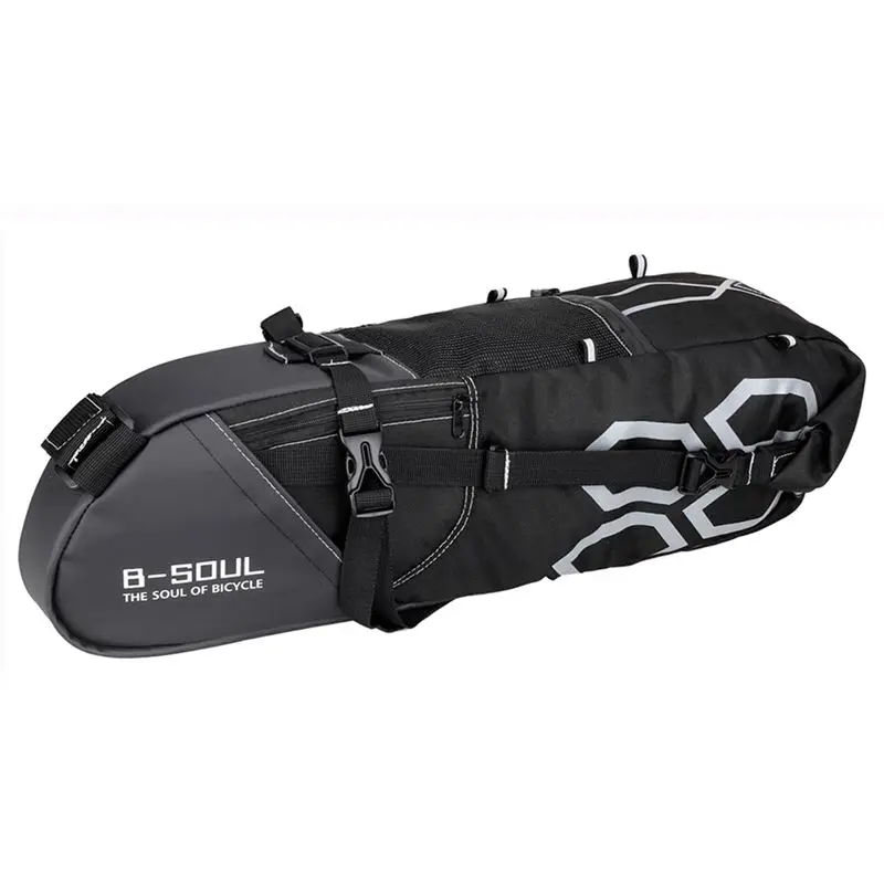 

B-SOUL 10L Bike Bag Bike Rear Seat Bag Bicycle Tool Storage Pouch Cycling Saddle Tail Packs Bike Storage Bag for casco ciclism