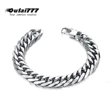 Oulai777 браслет нержавеющая сталь для мальчиков ювелирные изделия ручной мужской золотой браслет подарки мужской кубинской цепи серебряные мужские браслеты в стиле хип-хоп