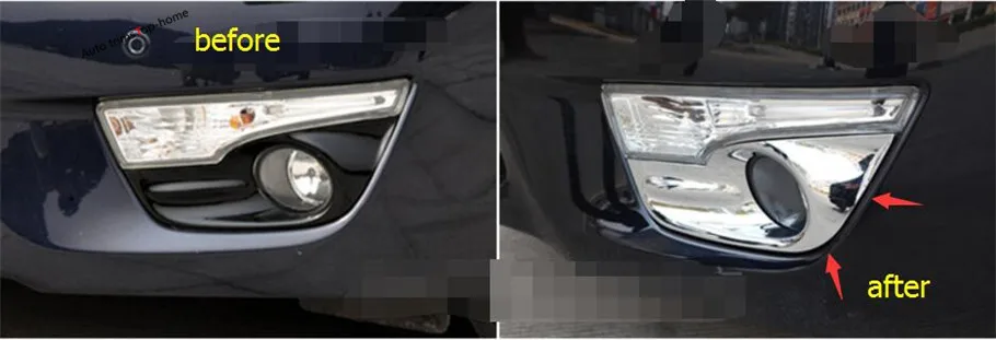 Yimaautotrims передние противотуманные фары крышка лампы отделка 2 шт. Подходит для Nissan Teana/Altima 2013 ABS Хром Стайлинг