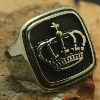 

Men Boy 316L Stainless Steel Cool Punk Gothic Crown Newest Ring Factory Price