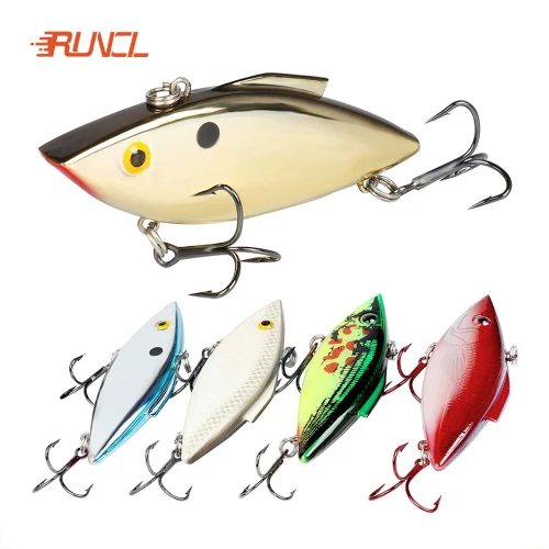 RUNCL Lipless Crankbaits, погремушка Ловушка приманки с Mustad тройные Крючки, погремушки жесткие рыболовные приманки в 5 различных цветах - Цвет: pack 1