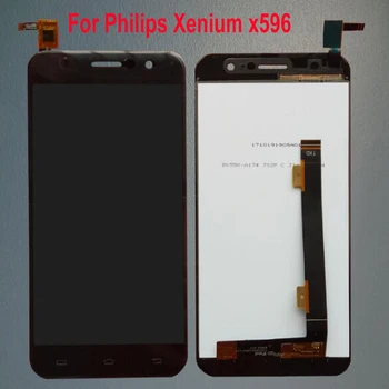 

100% Tested Working LCD Display Touch Screen Digitizer Sensor Glass Panel Assembly For Philips Xenium x596 Phone Parts