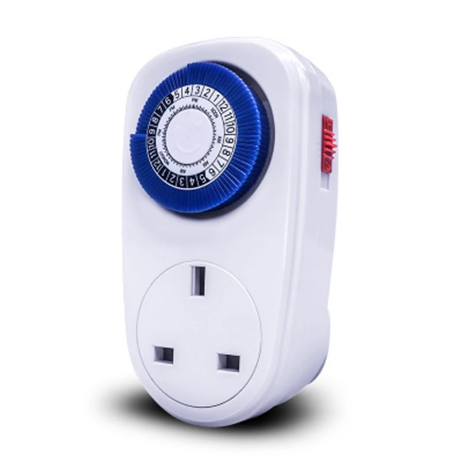

Loskii HA-26 16A Indoor 24 Hours Mechanical Plug-in Wall Socket Switch Timer Patent Setting Pins Timer Socket for Smart Home