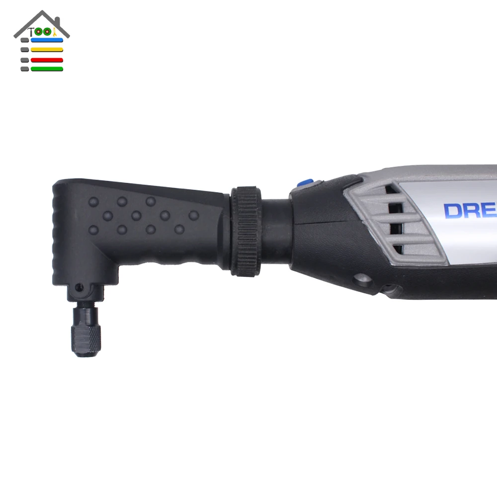 

AUTOTOOLHOME Black Right Angle Driver 90 Dgree Rotary Tool Attachment fit for Dremel 4000 3000 275 8100 Electric Grinder
