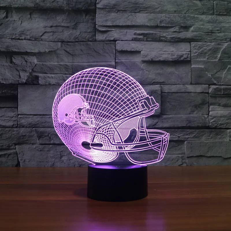 Cleveland Brown American football teamlogo on helmetSLong 3D led Light2