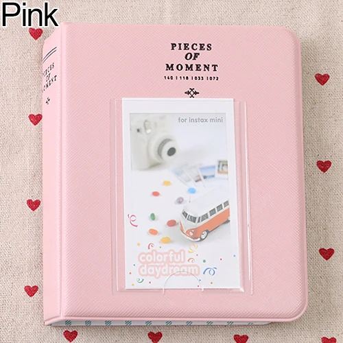 64 кармана мини семейный фотоальбом галерея для Polaroid мгновенной камеры Набор для фото - Цвет: Розовый