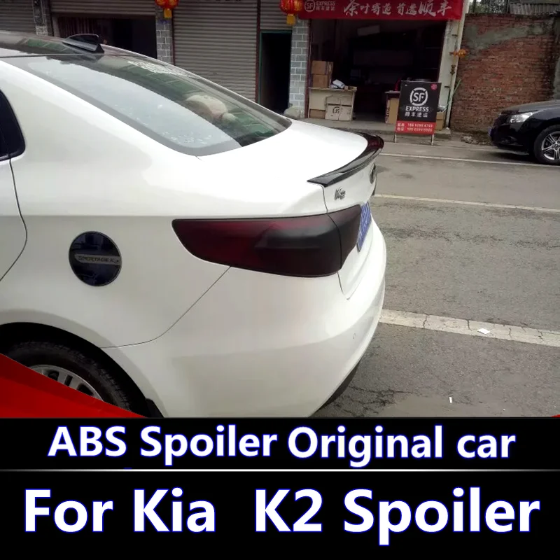 Для Kia RIO K2 2012 2015 спойлер высокого качества ABS Материал заднее крыло автомобиля