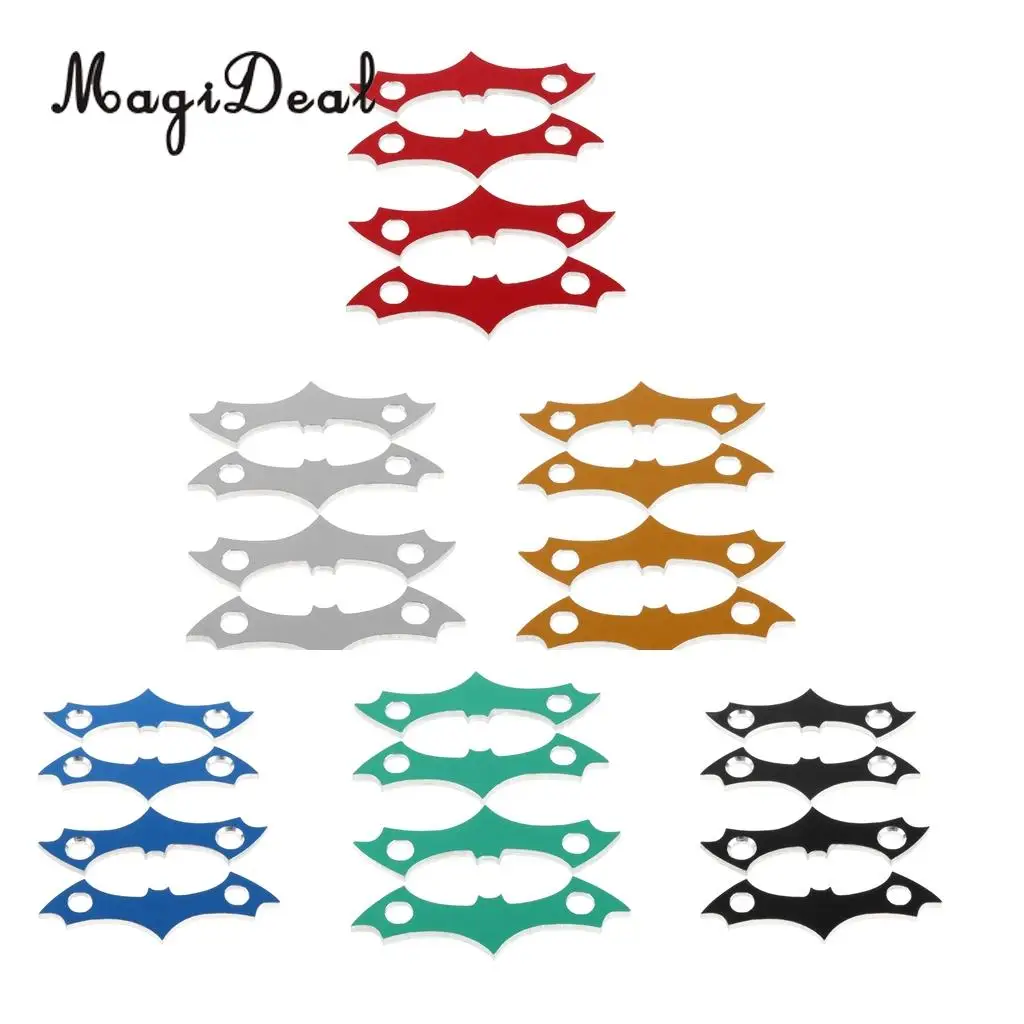 MagiDeal 4pcs Aluminum Alloy Skateboard Deck Protective Gasket Longboard Anti-sinking Prevent Sag Hardware for skateboard 