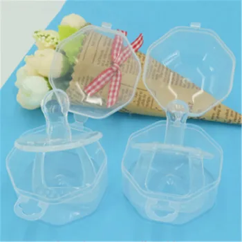 

2pcs Holder Storage Box Clear Travel Storage Case Portable Baby Pacifier Nipple Cradle Case