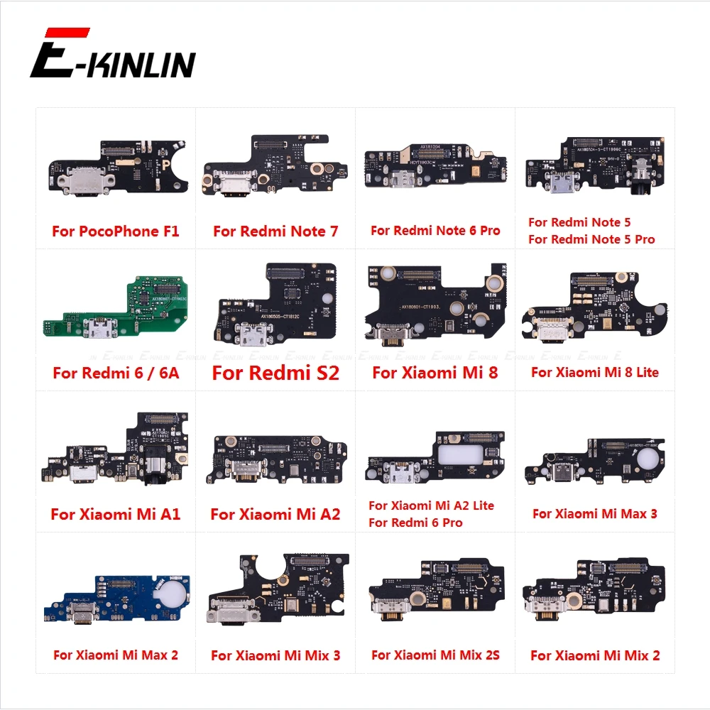 

Charging Port Connector Board Parts Flex Cable For XiaoMi Redmi Note 7 6 5 Pro 6A 7A Mi 8 Mix 2S Max 3 2 A1 A2 Lite PocoPhone F1