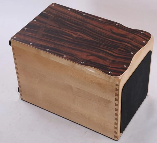 Solid wood Cajon Drum Musical instruments Grenadilla  Maple Body Normal Color EMS free shipping