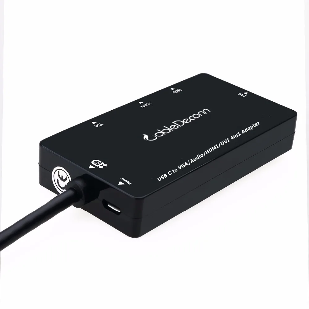 Usb c концентратор адаптер Thunderbolt 3 к hdmi vga dvi с 5 мм аудио микро usb многопортовый