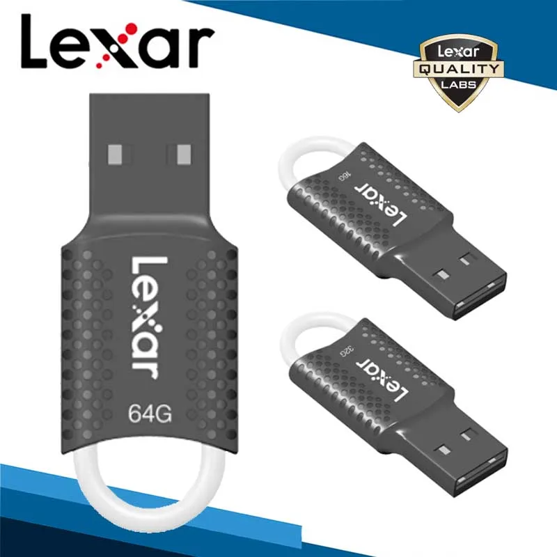 Lexar JumpDrive V40 USB флеш-накопитель флеш-диск USB 2,0 64 ГБ 32 ГБ 16 ГБ мини-флеш-накопитель PC Mac внешний накопитель Серый U Flash