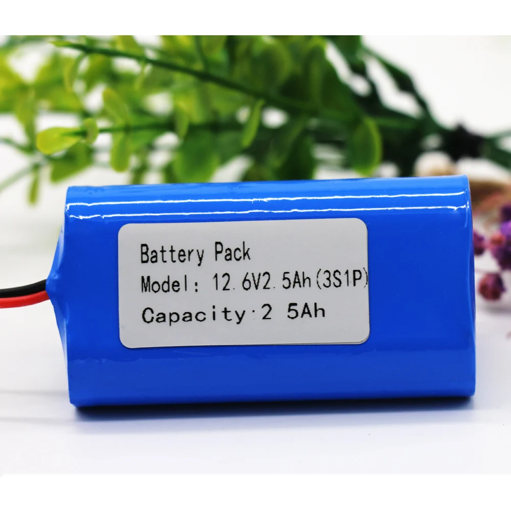  KLUOSI 12V Battery 3S1P 12.6V/11.1V 2500mAh 18650 Lithium-ion Battery Pack with 5A BMS for Backup P - 32921631394
