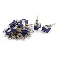 AC 125 В 6A Панель крепление SPDT 3-ПИН на/на фиксацией 2 позиционный переключатель 10 шт