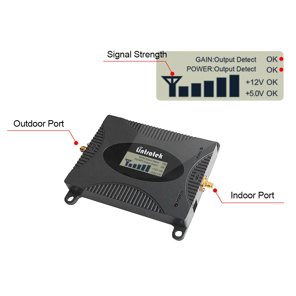 Repetidor de señal potenciador para teléfonos móviles 3G de Lintratek, amplificador UMTS de 2100MHz (Banda 1), juego de antena Yagi para voz y datos 3G @ - 3