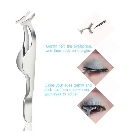 Pçs de Aço Inoxidável Olho Sobrancelha Maquiagem Ferramentas Cílios Postiços Clip Removedor Cabelo Pinças Trimmer Scissor Kit Cosmético 4 2 4 pçs de aço inoxidável olho sobrancelha