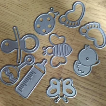 9Pcs/ Set Cute Baby Suit Metal Cutting Dies Stencils DIY Scrapbooking Decorative Craft Photo Album Embossing Folder Paper Cards