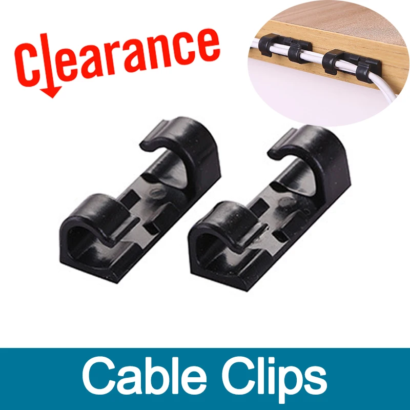20pcs Wire Cable Management Organizer Desktop & Workstation Cord Clips